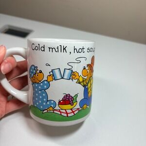 Vintage 1987 Berenstain Bears Princess House Ceramic Mug Cold Milk Hot Soup 80s